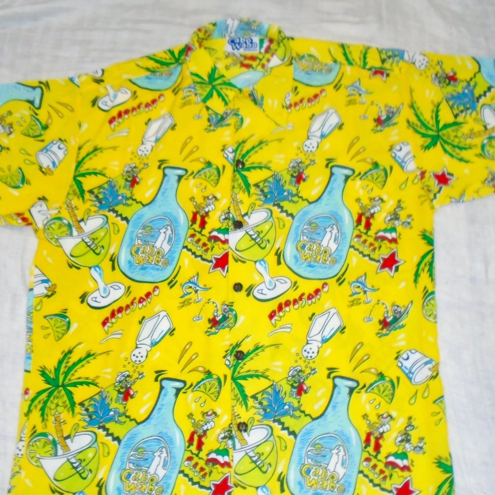 Cabo Wabo Cantina Tropical Sammy Hager Baja Reposado Shirt Employee Size 42